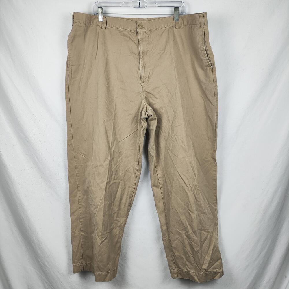 Old Navy Khakis Pants Mens 44x30 Beige Classic Fit Flat Front Chino Casual